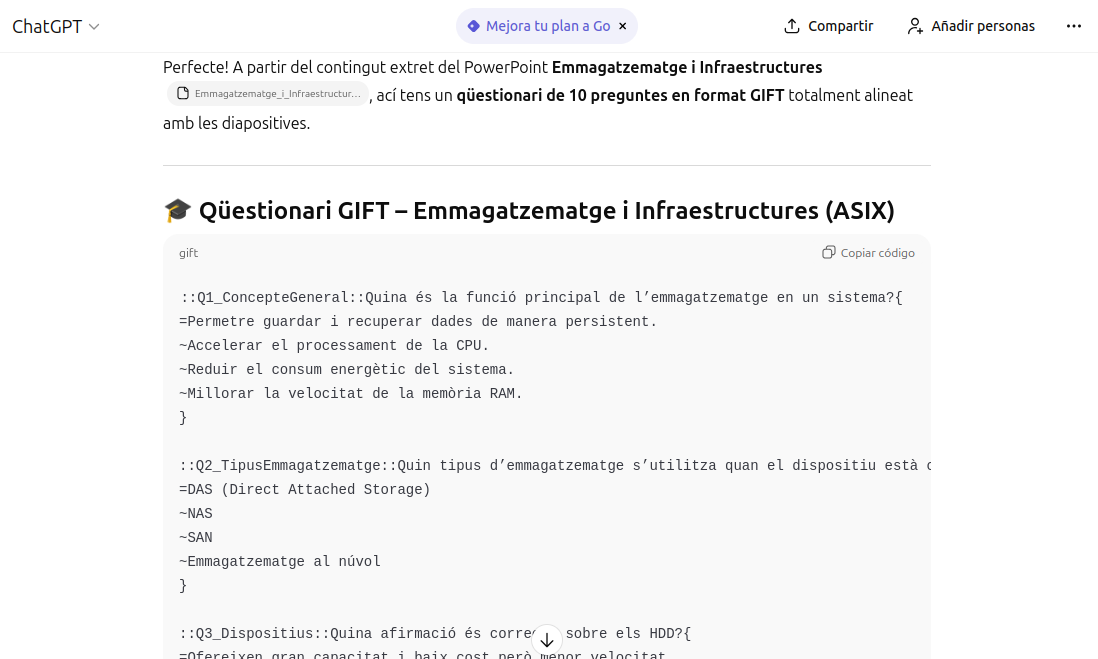 Preguntas generadas a partir de un texto