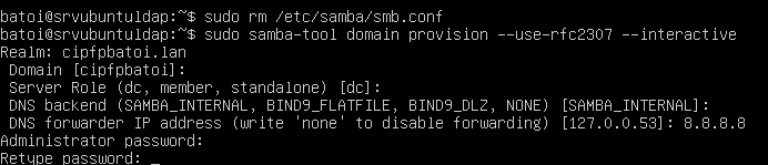 Samba crear dominio
