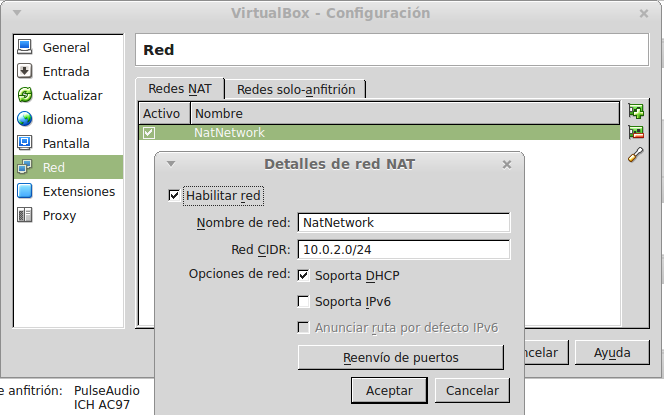 Xarxa NAT en VirtualBox
