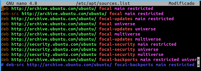 sources.list en Ubuntu