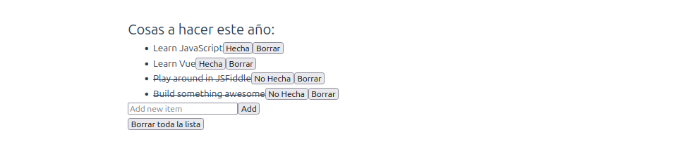 Aplicación de lista de tareas con componentes